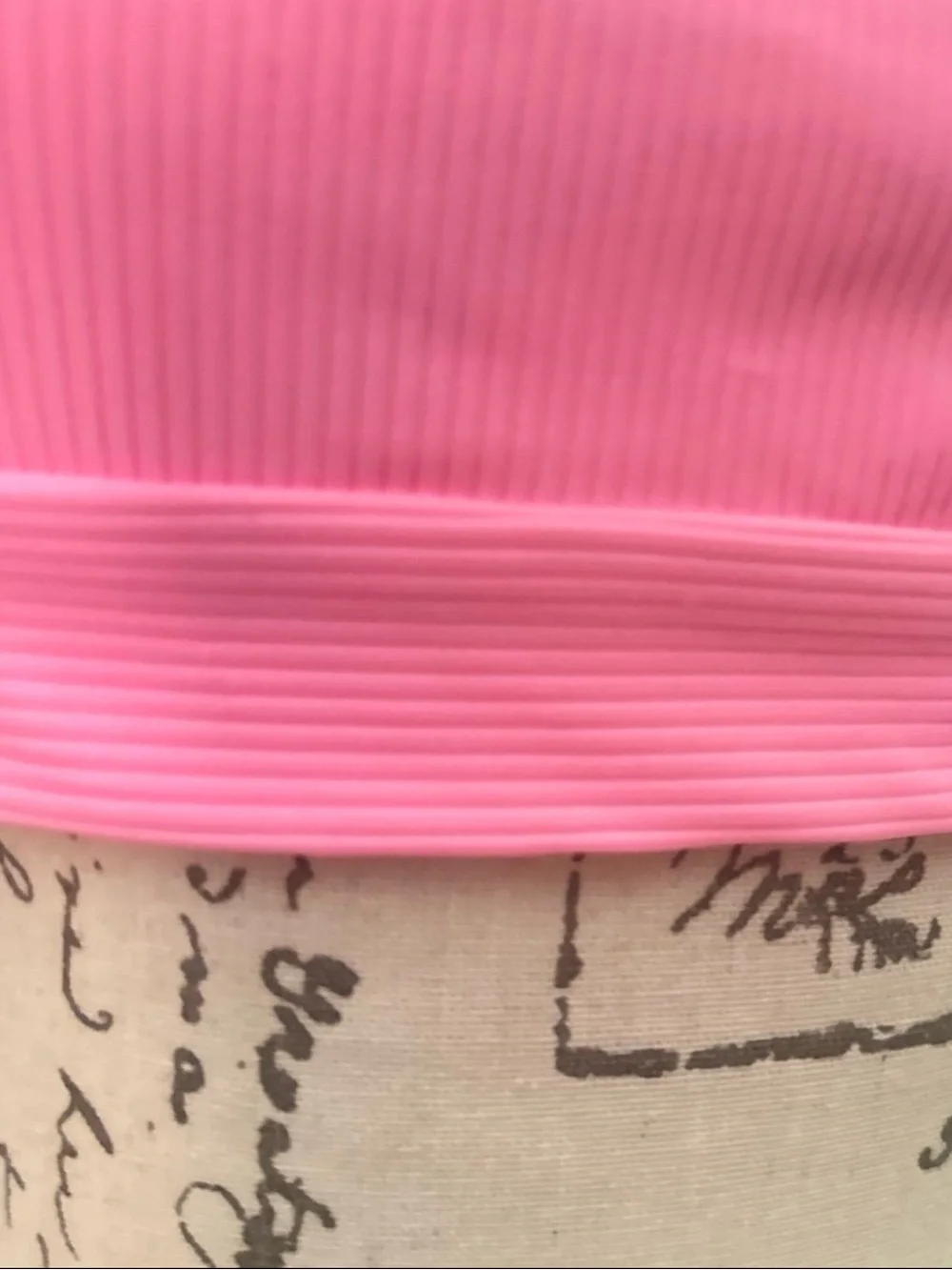 Hot Neon Pink Ribbed Gavin Bralette Bikini Top Adjustable Straps